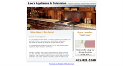 Desktop Screenshot of leeappliancetelevision.com